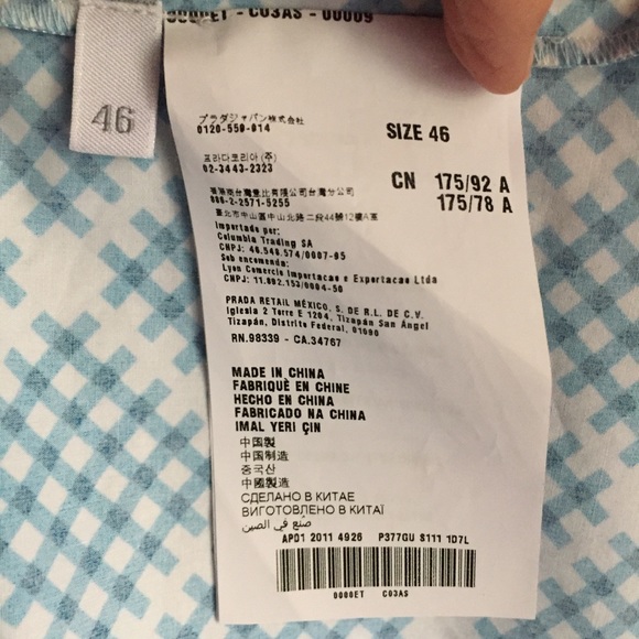 Prada Blue Gingham Dress NWOT - Picture 7 of 8